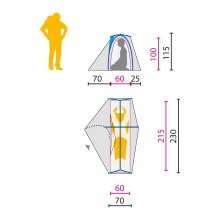 Jack Wolfskin Trekkingzelt Exolight I - ultraleicht, sehr windstabil, 1 Eingang, schneller Aufbau - für 1 Person